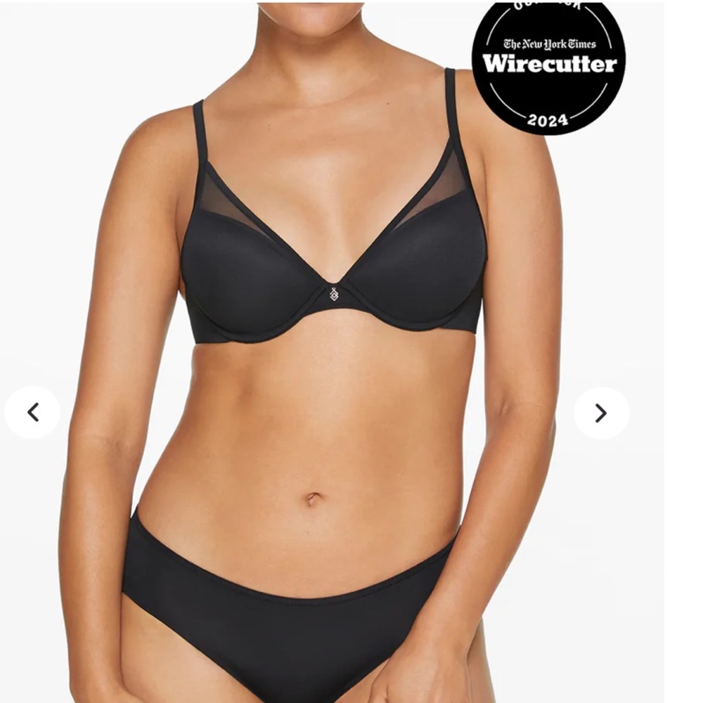 Thirdlove Size 30B Black Classic Contour Plunge Bra